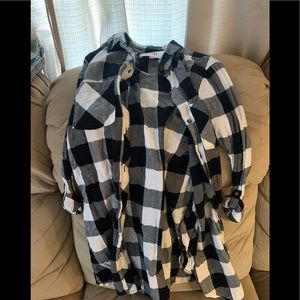 Black and White Flannel dress